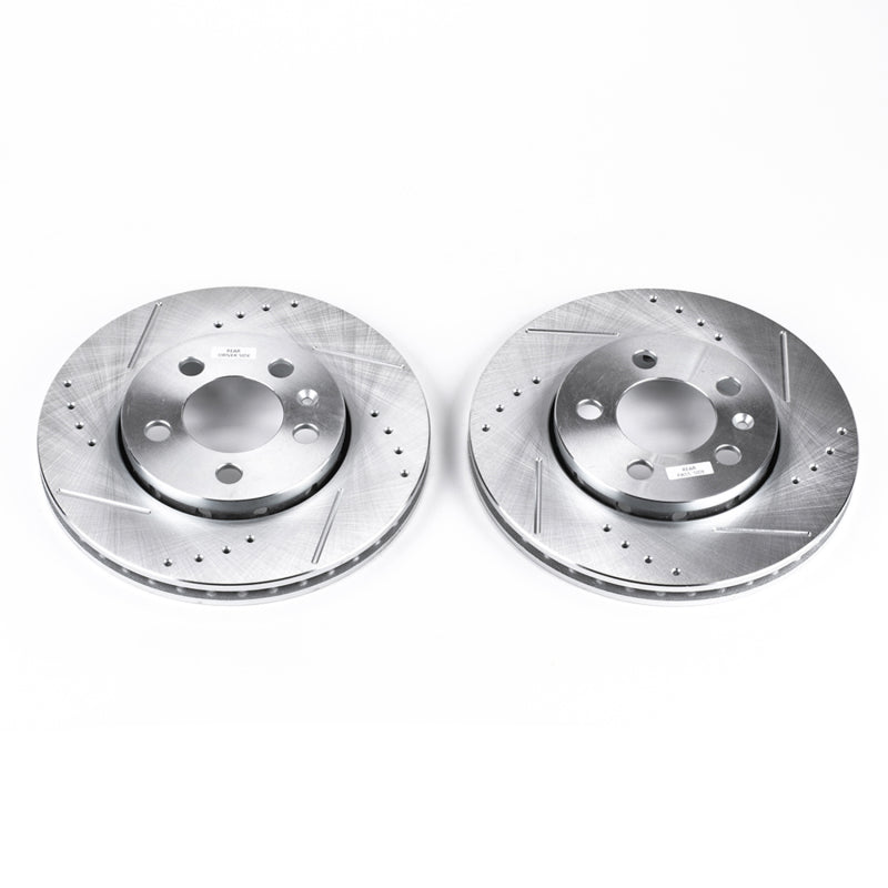 Power Stop 00-06 Audi TT Quattro Rear Evolution Drilled & Slotted Rotors - Pair-thumbmail-2