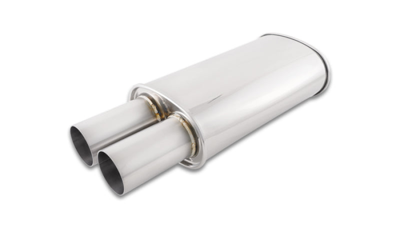 Vibrant Streetpower Oval Muffler w/3.00in Round Straight Cut Tip (3.00in Inlet)-thumbmail-1