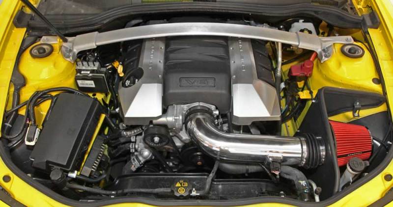 Spectre 10-12 Chevy Camaro V8-6.2L F/I Air Intake Kit - Clear Anodized w/Red Filter-thumbmail-6