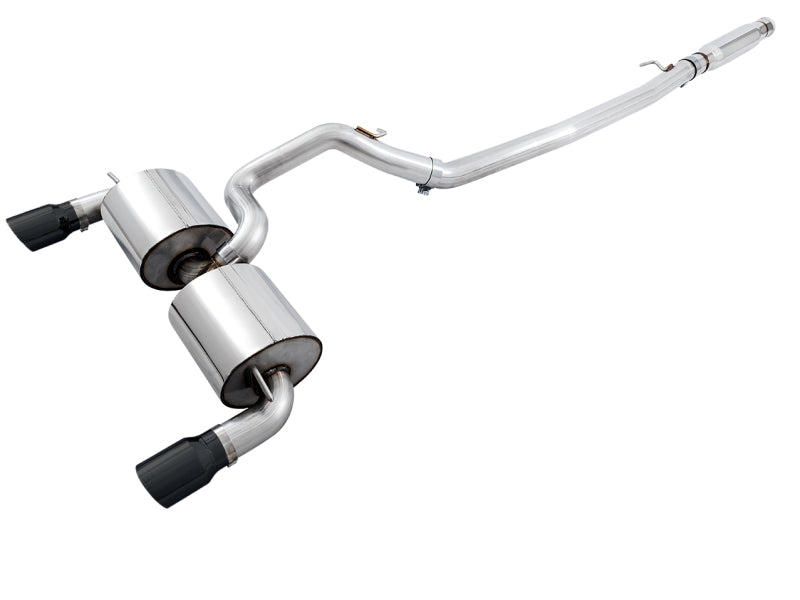 AWE Tuning Ford Focus RS Touring Edition Cat-back Exhaust - Resonated - Diamond Black Tips-thumbmail-3