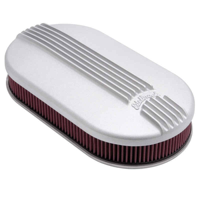 Edelbrock Air Cleaner Classic Series Oval Aluminum 17 5In X 9 35In X 4 45In Dual Carburetor-thumbmail-11