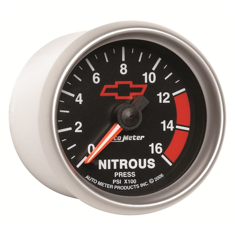 Autometer GM Bowtie Black 2-1/16in 0-1600 PSI Nitrous Pressure - Digital Stepper Motor-thumbmail-4