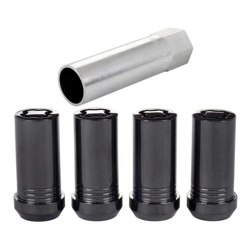 McGard Wheel Lock Nut Set - 4pk. (Tuner / Cone Seat) M14X1.5 / 1in. Hex / 1.935in. Length - Black-thumbmail-3