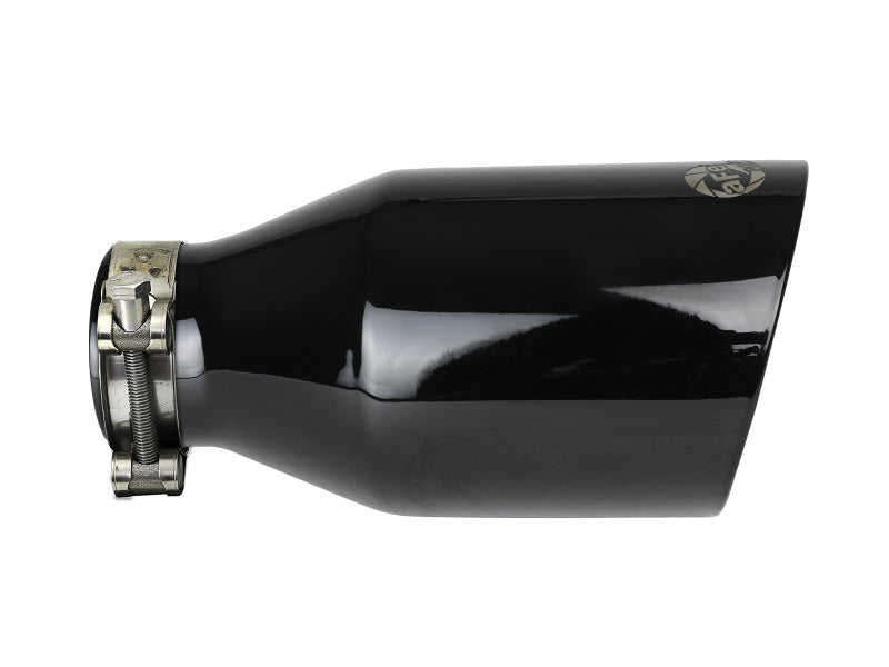 aFe MACH Force-Xp 409 SS Clamp-On Exhaust Tip 2.5in. Inlet / 4.5in. Outlet / 9in. L - Black-thumbmail-6