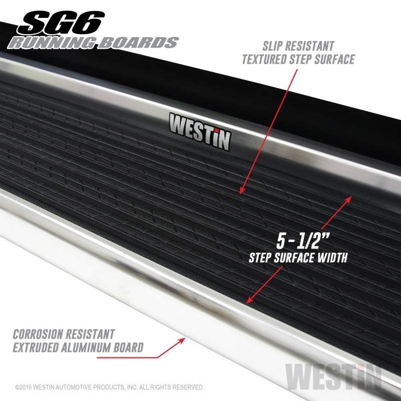 Westin SG6 Polished Aluminum Running Boards 79 in-thumbmail-5