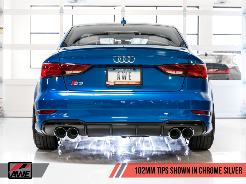 AWE Tuning Audi 8V S3 SwitchPath Exhaust w/Chrome Silver Tips 102mm-thumbmail-10