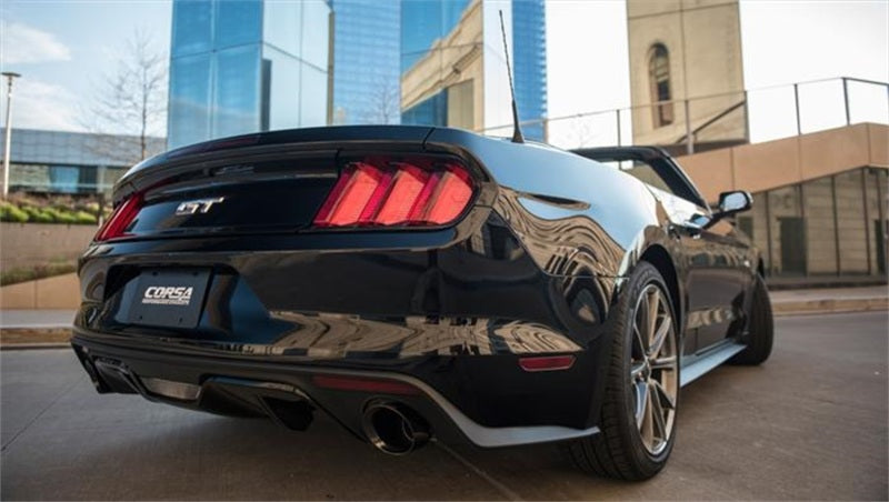 Corsa 15-16 Ford Mustang GT Convertible 5.0L V8 Black Sport Cat-Back Dual Rear Exit-thumbmail-5