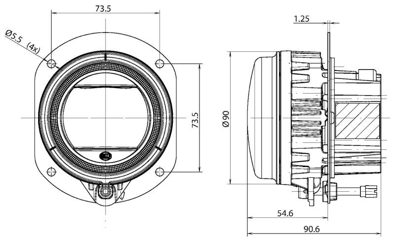Hella 90mm LED L4060 Fog Light Module-thumbmail-4