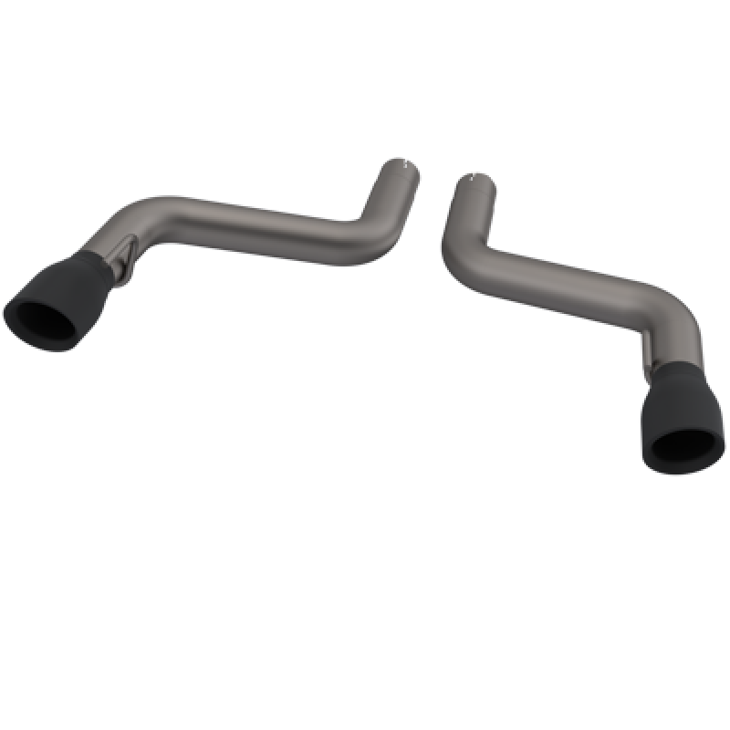 QTP 16-18 Chevrolet Camaro SS 6.2L 304SS Eliminator Muffler Delete Axle Back Exhaust w/4.5in Blk Tip-thumbmail-3