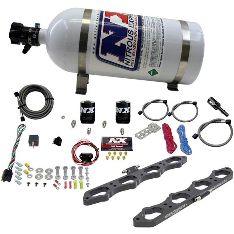 Nitrous Express Ford Coyote 5.0L V8 Nitrous Wet Port Plate Kit w/10lb Bottle-thumbmail-2