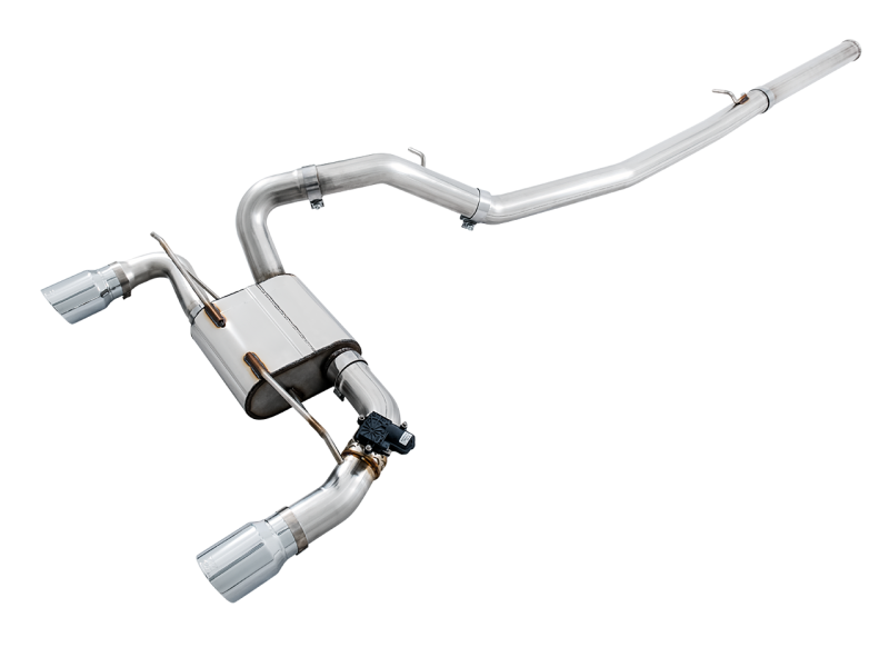 AWE Tuning Ford Focus RS SwitchPath Cat-back Exhaust - Chrome Silver Tips-thumbmail-2