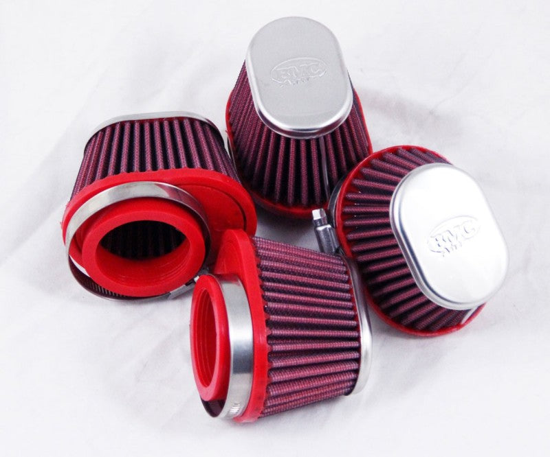 BMC Single Air Universal Oval Conical Filter w/Metal Top - 50mm Inlet / 66mm Filter Length-thumbmail-1