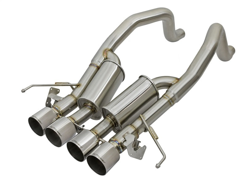 aFe MACHForce XP 3in-2 1/2in Axle Back 304SS Exhaust w/ Polished Tips 15-17 Chevy Corvette Z06-thumbmail-1