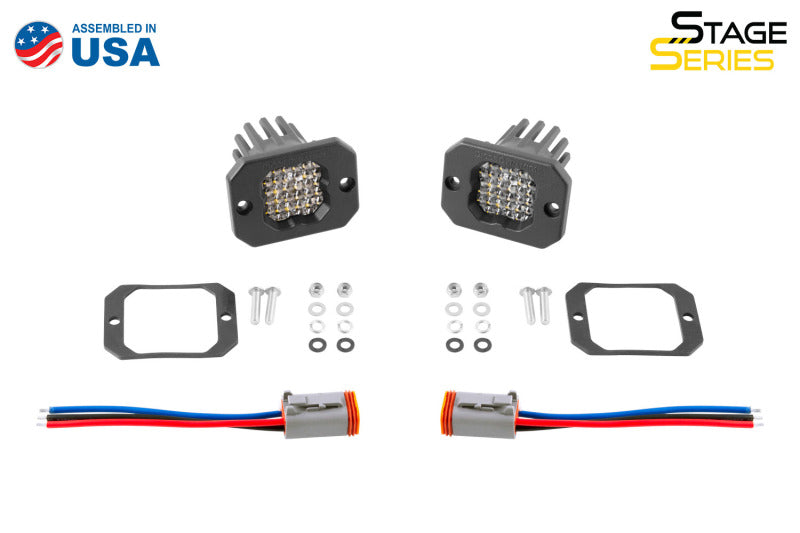 Diode Dynamics Stage Series C1 LED Pod Pro - White Flood Flush RBL (Pair)-thumbmail-5
