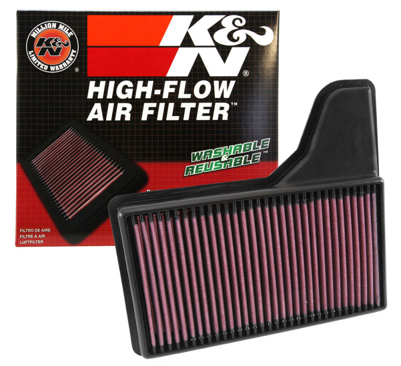 K&N Replacement Panel Air Filter for 2015 Ford Mustang 2.3L L4/3.7L V6/5.0L V8-thumbmail-11