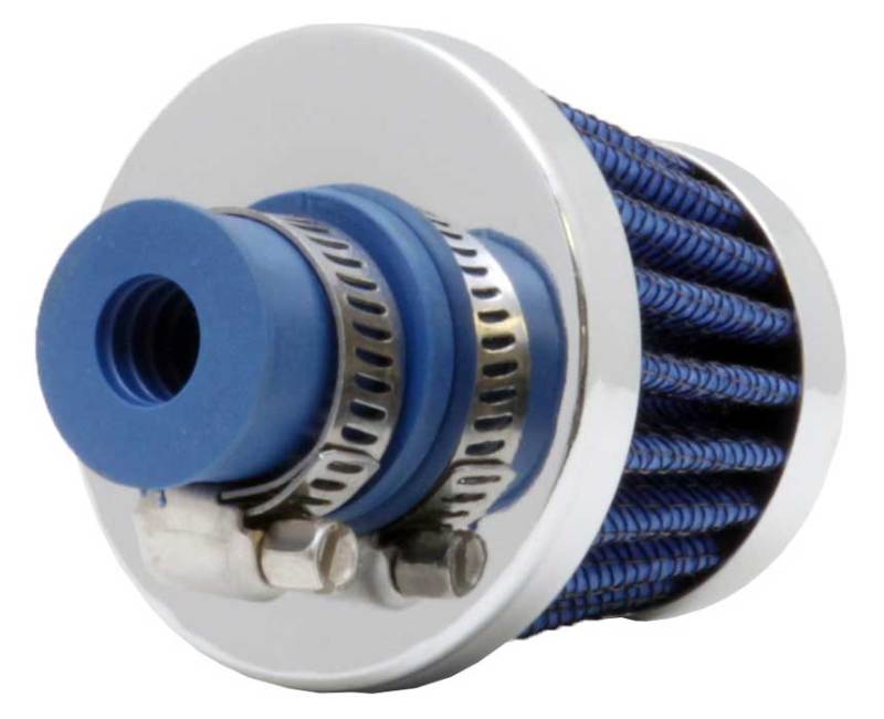 K&N 2in Base OD x .375in Flange ID x 1.75in H Rubber Base Crankcase Vent Filter - Blue-thumbmail-13