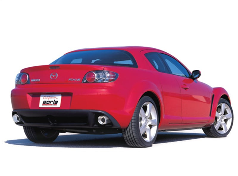 Borla 03-09 Mazda RX-8 1.3L Single Round Rolled Angle-Cut Cat-Back Exhaust-thumbmail-5