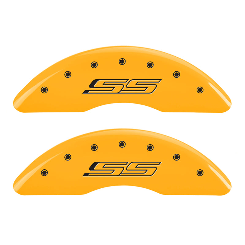 MGP 4 Caliper Covers Engraved Front & Rear Gen 5/SS Yellow finish black ch-thumbmail-3