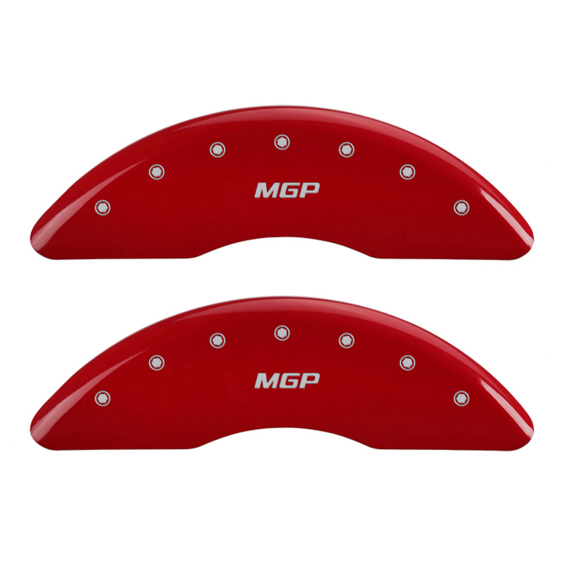 MGP 4 Caliper Covers Engraved Front & Rear MGP Red Finish Silver Characters 2018 Genesis G80-thumbmail-3
