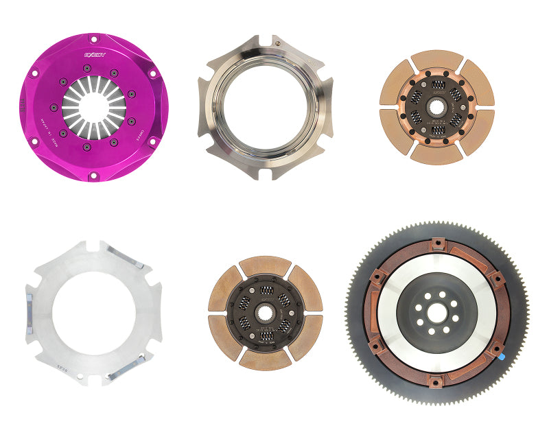Exedy 2013-2016 Scion FR-S H4 Hyper Twin Cerametallic Clutch Sprung Center Disc Push Type Cover-thumbmail-5