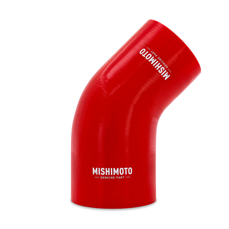 Mishimoto Silicone Reducer Coupler 45 Degree 3.5in to 4in - Red-thumbmail-1