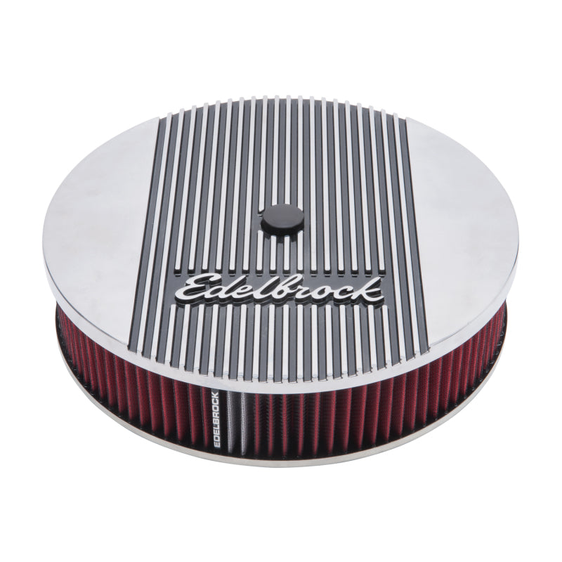Edelbrock Air Cleaner Elite II 14In Diameter w/ 3In Element Standard Height Polished-thumbmail-2