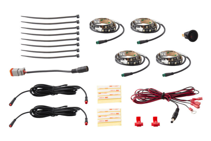 Diode Dynamics RGBW Footwell Strip Kit 4pc Multicolor-thumbmail-1
