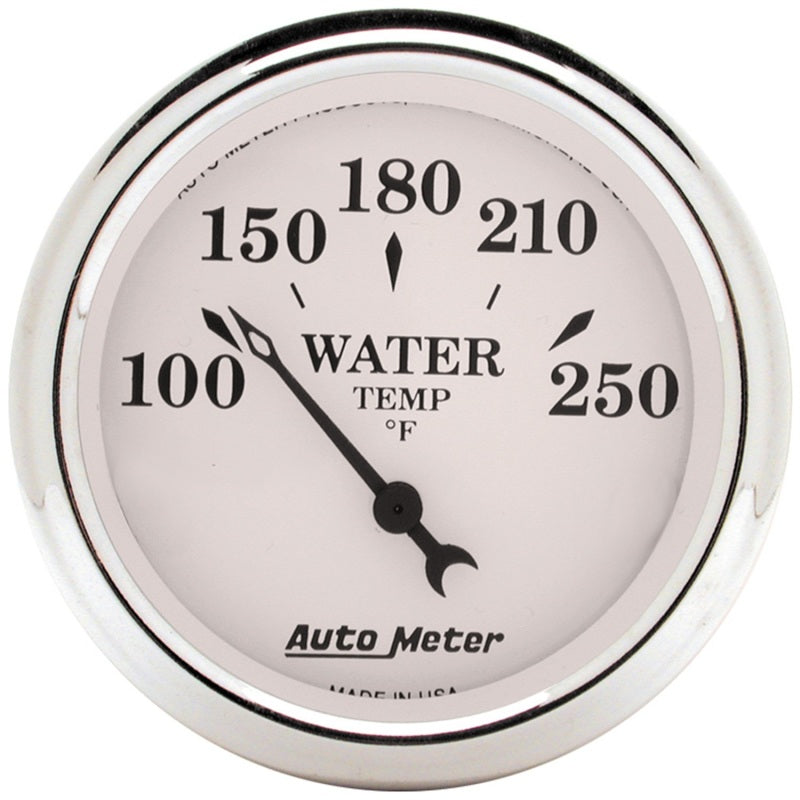 AutoMeter Gauge Water Temp 2-1/16in. 250 Deg. F Elec Old Tyme White-thumbmail-1
