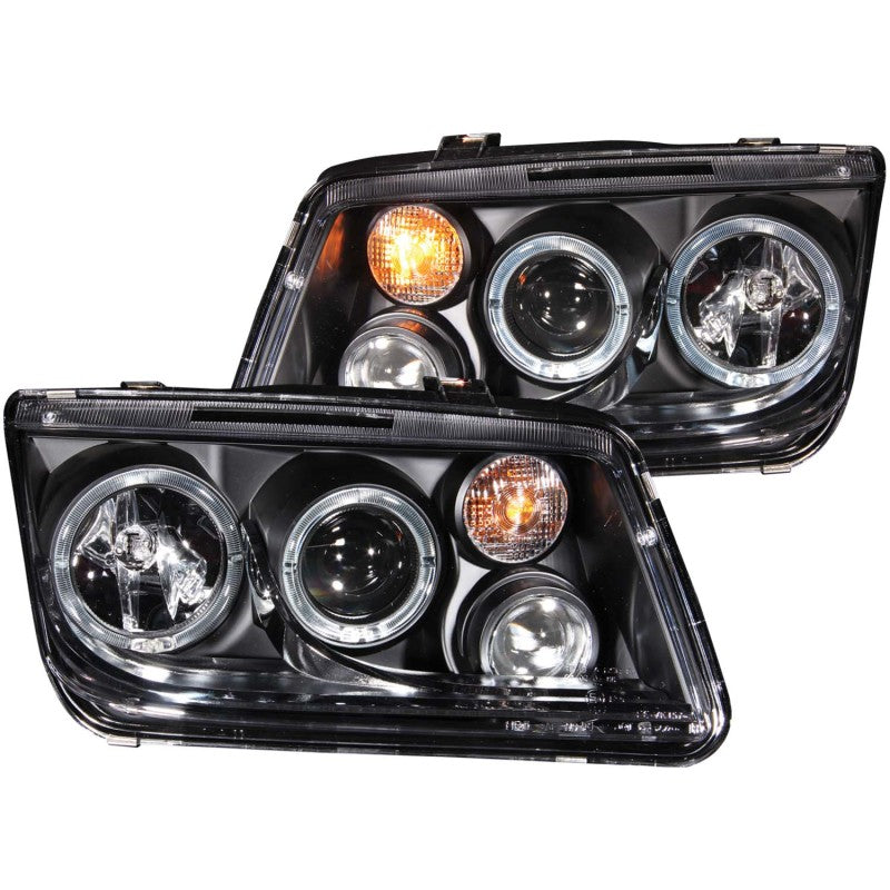 ANZO 1999-2005 Volkswagen Jetta Projector Headlights w/ Halo Black (CCFL)-thumbmail-2