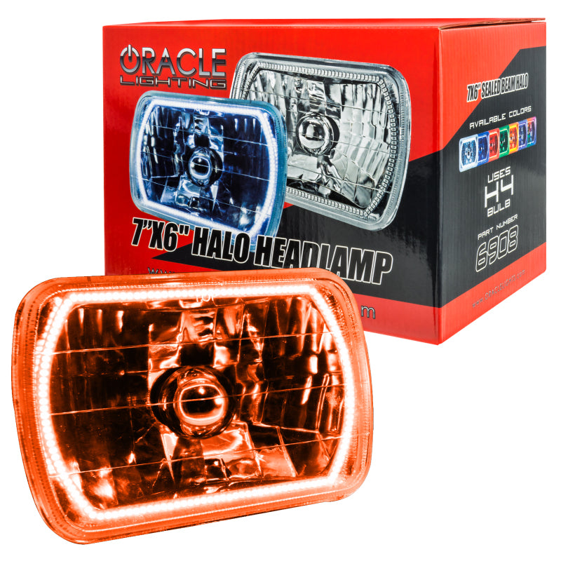 Oracle Pre-Installed Lights 7x6 IN. Sealed Beam - Amber Halo-thumbmail-2