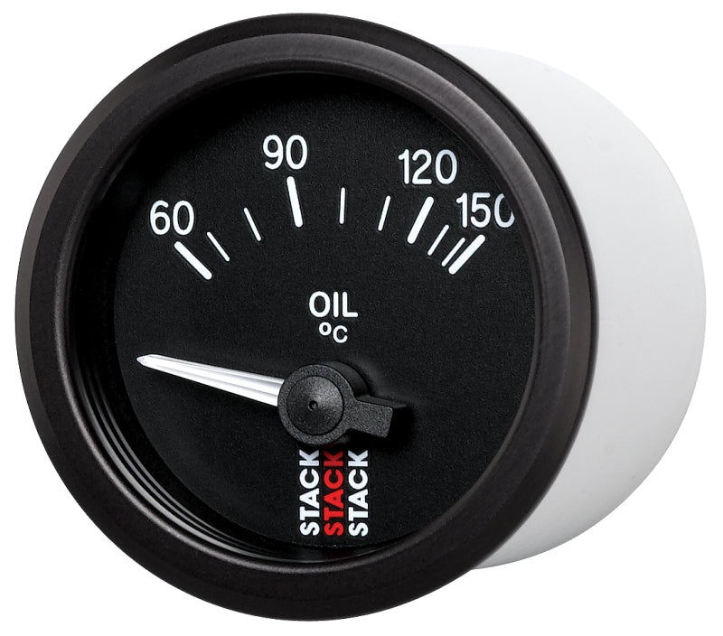 Autometer Stack 52mm 60-150 Deg C M10 Male Electric Oil Temp Gauge - Black-thumbmail-5
