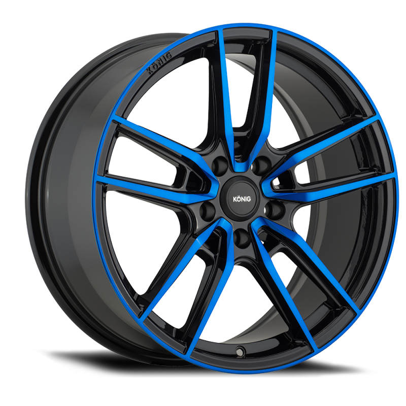 Konig Myth 16x7.5 5x114.3 ET43 Gloss Black w/ Blue Tinted Clearcoat-thumbmail-1