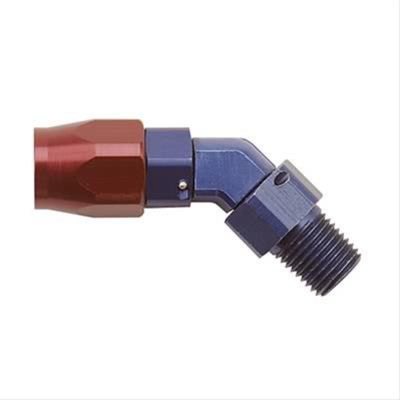 Fragola -8AN x 45 Degree Hose End x 1/4 NPT - Black-thumbmail-1