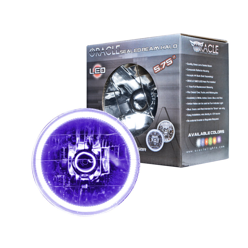 Oracle Pre-Installed Lights 5.75 IN. Sealed Beam - UV/Purple Halo-thumbmail-1