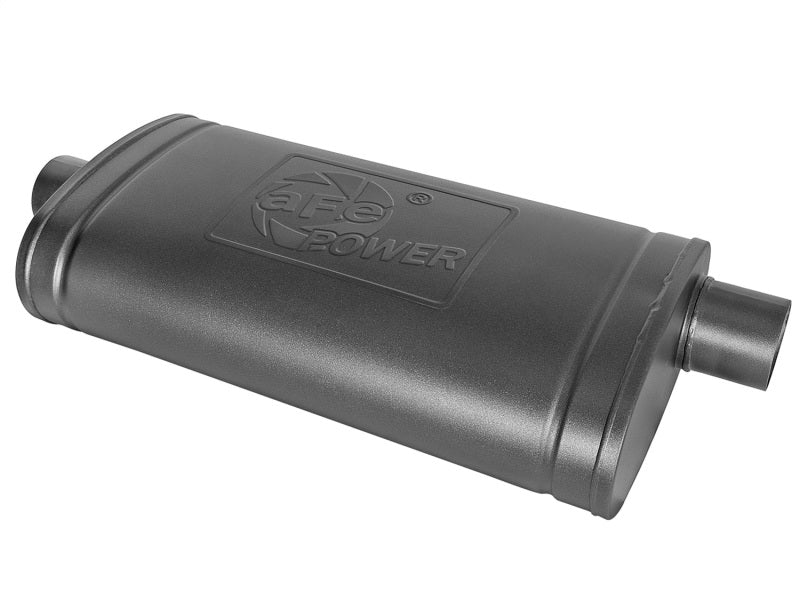aFe MACH Force-Xp 409 SS Muffler w/ Black Finish 3in Center/Offset 22in L x 11in x 5in - Oval Body-thumbmail-1