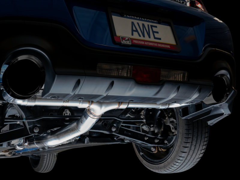 AWE Subaru BRZ / Toyota GR86 / Toyota 86 Track Edition Cat-Back Exhaust- Diamond Black Tips-thumbmail-10