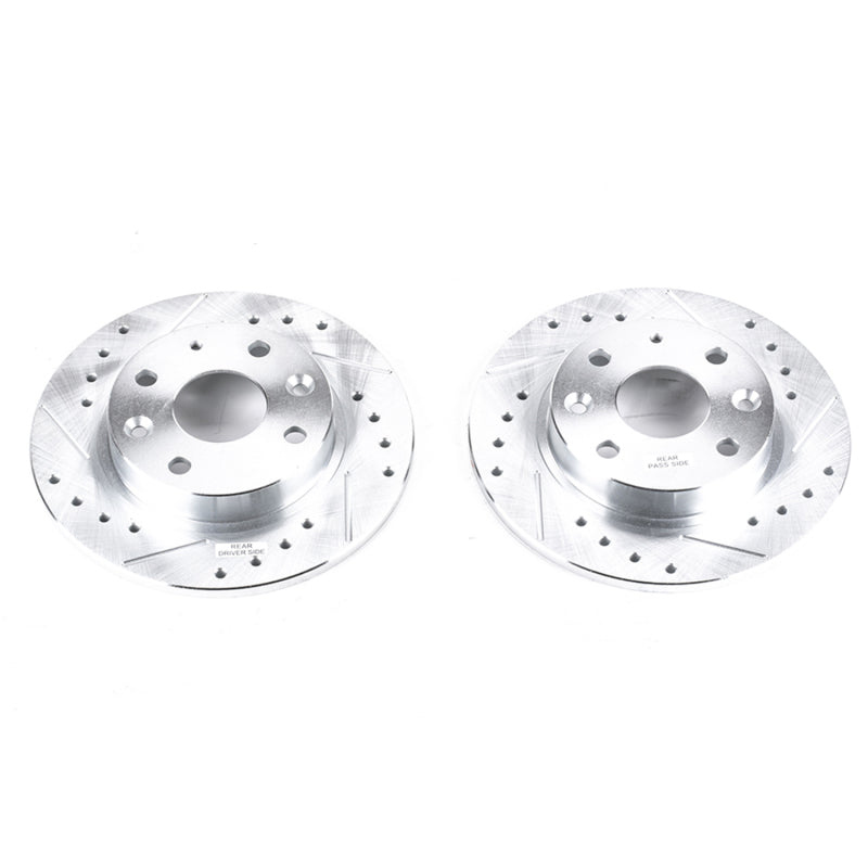 Power Stop 90-93 Mazda Miata Rear Evolution Drilled & Slotted Rotors - Pair-thumbmail-1