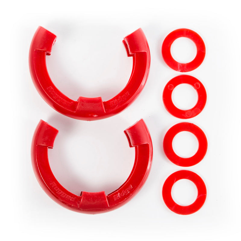 Rugged Ridge Red 3/4in D-Ring Isolator Kit-thumbmail-2