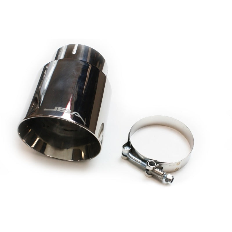 JBA 3in x 4in x 5-3/4in Double Wall Polished Chrome Tip - Clamp On-thumbmail-2