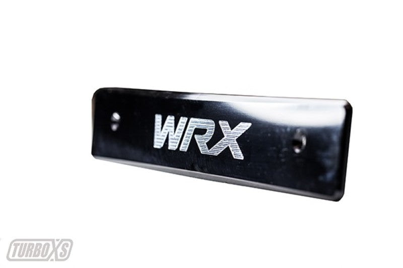 Turbo XS 08-14 Subaru WRX/STi Billet Aluminum License Plate Delete Black Machined WRX Logo-thumbmail-3