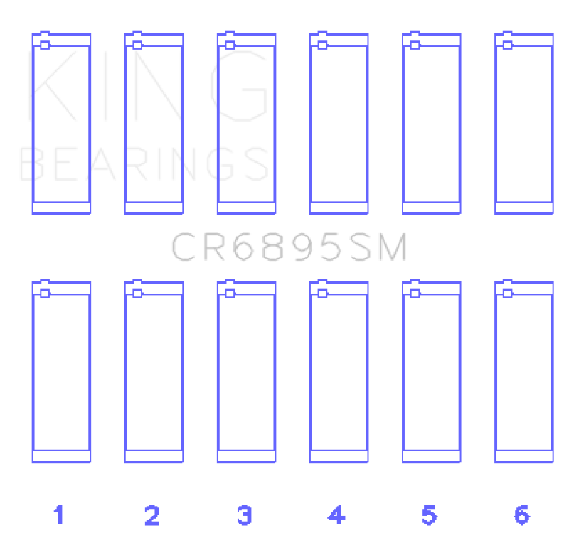 King Ford EcoBoost 3.5L / 3.7L V6 (.781 Width) (Size STD) Performance Rod Bearing Set-thumbmail-2