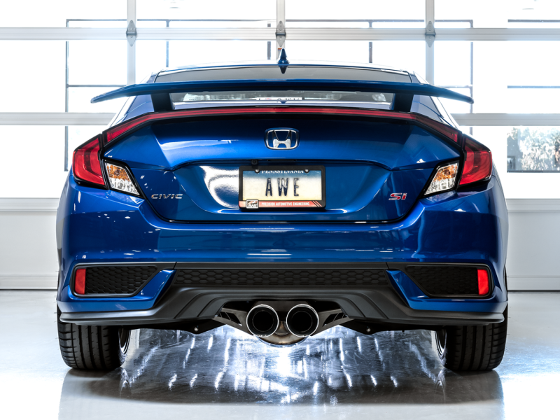 AWE Tuning 2016+ Honda Civic Si Touring Edition Exhaust w/Front Pipe & Dual Chrome Silver Tips-thumbmail-8