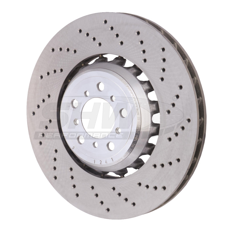 SHW 2021 BMW M2 Competition 3.0L w/o Ceramic Brake Right Front Cross-Drilled Lightweight Brake Rotor-thumbmail-2