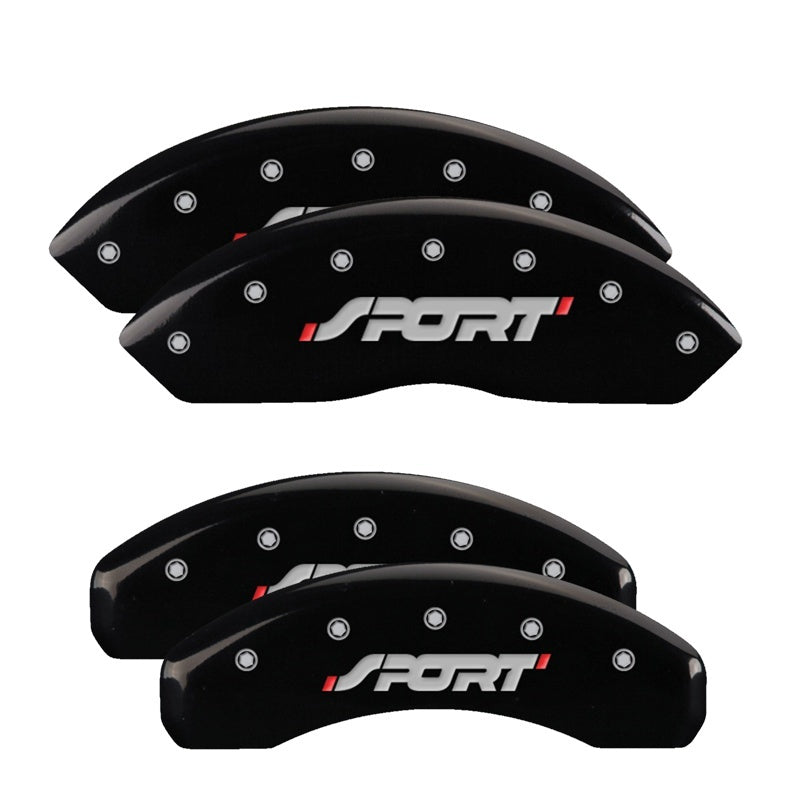 MGP 4 Caliper Covers Engraved Front & Rear Oval logo/Ford Black finish silver ch-thumbmail-2