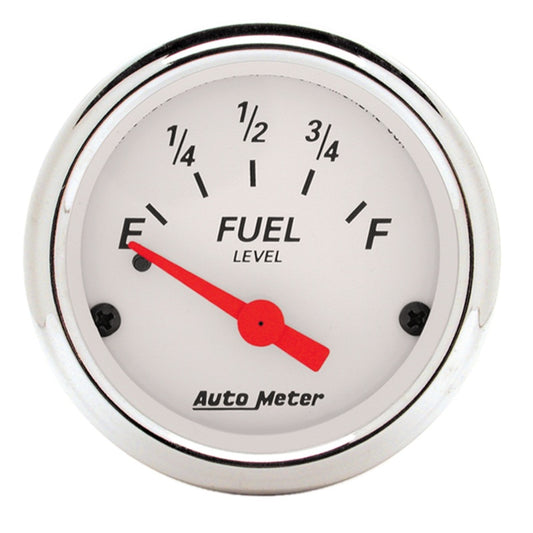 Autometer Arctic White 52mm 0-30 OHM Short Sweep Electronic Fuel Level Gauge