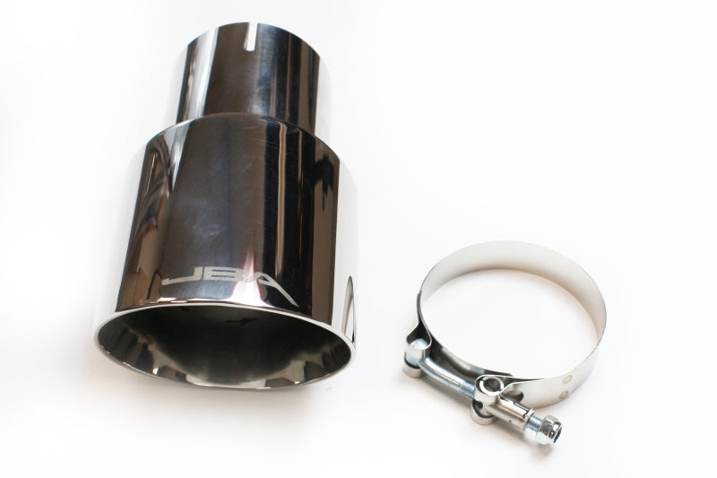JBA 3in x 4in x 7-1/4in Double Wall Polished Chrome Tip - Clamp On-thumbmail-2