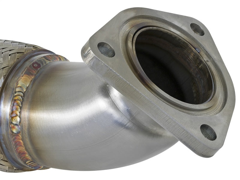 aFe Twisted Steel 3in Rear Down-Pipe/Mid Pipe 2017+ Honda Civic Type R I4 2.0L (t)-thumbmail-10