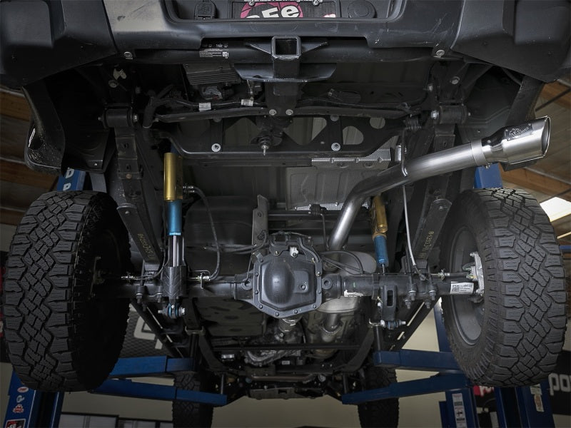 aFe Mach Force-XP Exhaust 3in CB SS 15-17 GM Colorado/Canyon 2.5L/3.6L Side Exit w/ Polished Tip-thumbmail-2