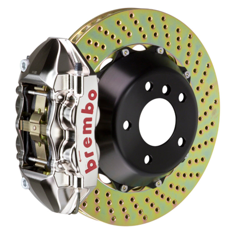 Brembo 10-12 Range Rover Rear GTR BBK 4 Piston Billet380x28 2pc Rotor Drilled- Nickel Plated-thumbmail-1