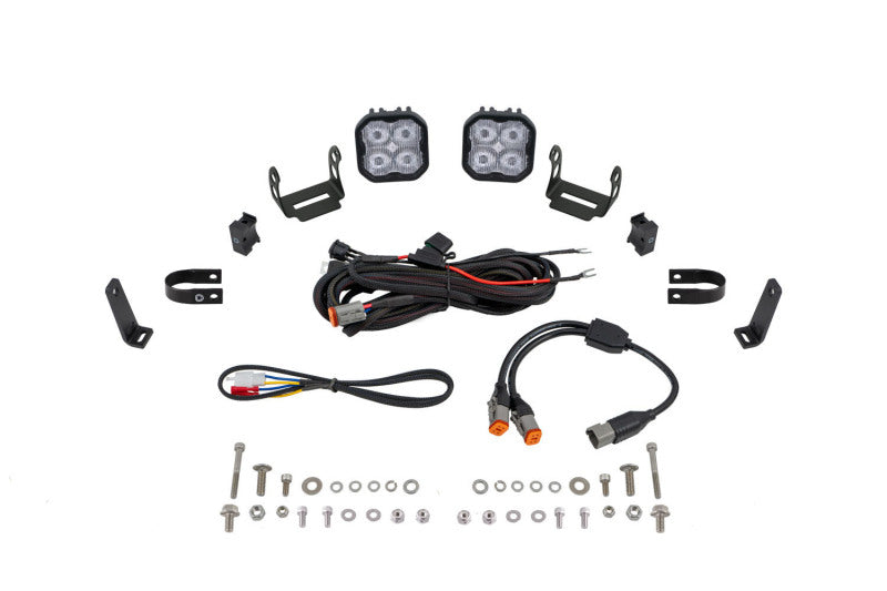 Diode Dynamics SS3 LED Bumper 1 1/4 In Roll Bar Kit Pro - White SAE Fog (Pair)-thumbmail-1